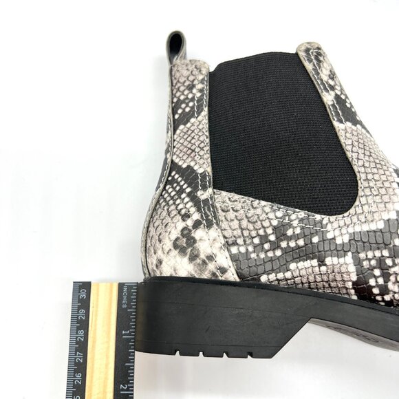 Treasure And Bond Womens 6M Black White Snakeskin Ankle‎ Boots Booties Shoes - Picture 12 of 13